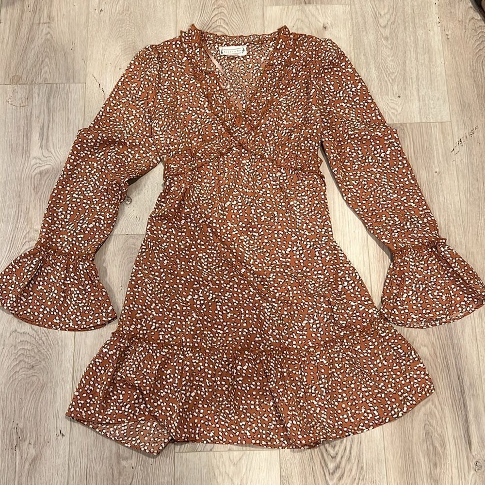 Love Riche Ruffle Long Sleeved Dress